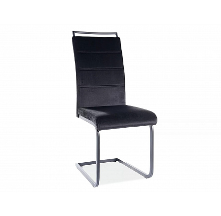 Jedálenská stolička H-441 Velvet, čierna Velvet 117/čierna matná Jedálenská stolička H-441 Velvet, čierna Velvet 117/čierna matná