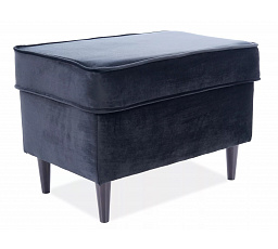 Taburet RON Velvet, čierna Bluvel 19/wenge