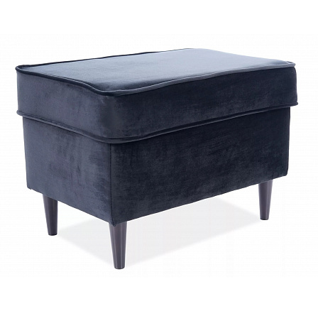 Taburet RON Velvet, čierna Bluvel 19/wenge Taburet RON Velvet, čierna Bluvel 19/wenge