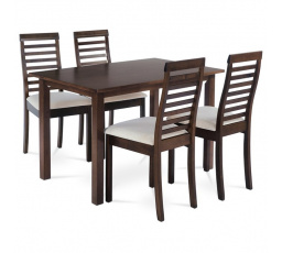 Jedálenský set AUT-4000 WAL 1+4, 120x75 cm, farba orech