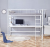 Poschodová posteľ s písacím stolom 90x200 biela LM6-FXJG