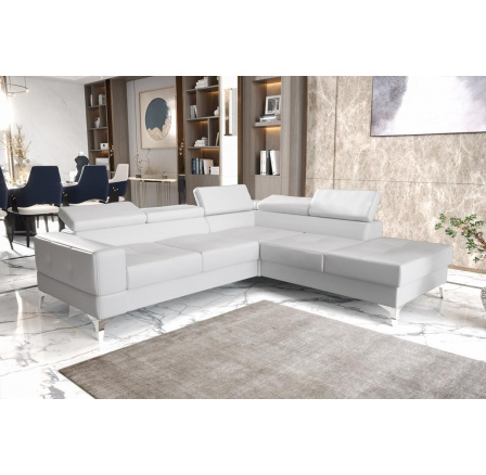 Rohová sedacia súprava TOSCANIA II priemer 30x250 - biela eko koža, pravá Rohová sedacia súprava TOSCANIA II priemer 30x250 - biela eko koža, pravá