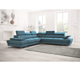Rohová sedacia súprava GALAXY MAX 280×280 - tyrkysová, ľavá