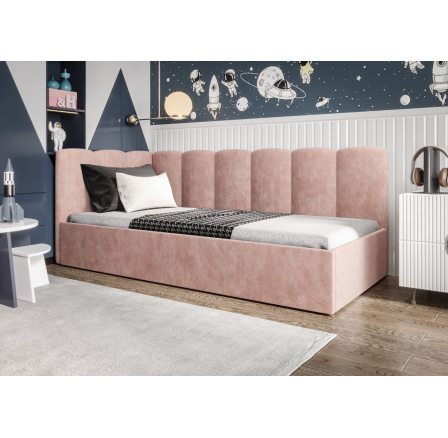 Posteľ SIMBA - ružová - T61, Ľavá strana Posteľ SIMBA - ružová - T61, Ľavá strana