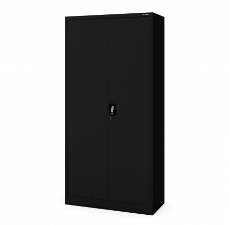 Upratovacia skriňa DAVID, 900 x 1850 x 450 mm, All Black: čierna