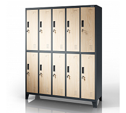 Šatní skriňa BHPX 10-dverová antracitová / dub sonoma: Eco Design BARTEN 1360 x 1720 x 450 mm