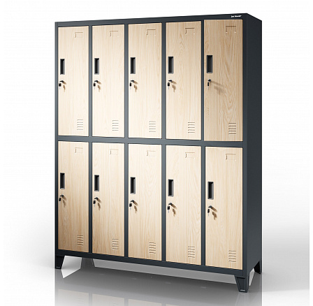 Šatní skriňa BHP 10-dverová antracitová / dub sonoma: Eco Design BARTEK 1360 x 1720 x 450 mm Šatní skriňa BHP 10-dverová antracitová / dub sonoma: Eco Design BARTEK 1360 x 1720 x 450 mm
