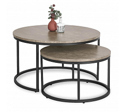 Sada stolíkov ROCKY MAX Betón/Čierny