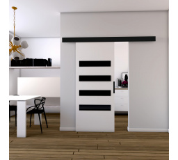 Posuvné dvere STANDART MIX F70, biela/čierna