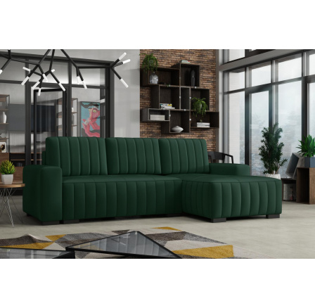 Rohová sedacia súprava Hakim P - manila35/tmavozelená