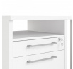 Písací stôl OFFICE 80400/44, Biela/Silver grey