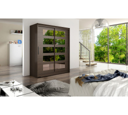 Šatní skriňa WENTURA V, Choco