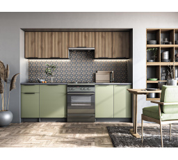 Kuchynská linka KSENIA 240, Antracit/Orech/Pistácia