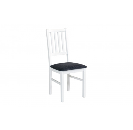 NIEL 7 A (NILO 7 A)-jedálenská stolička - biele drevo sivá látka 24Z- kolekcia "DRE" (K150-Z)