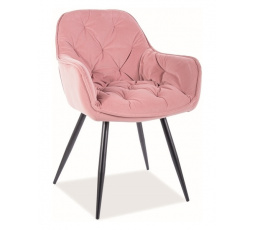 Jedálenská stolička CHERRY MATT staroružová Velvet 63