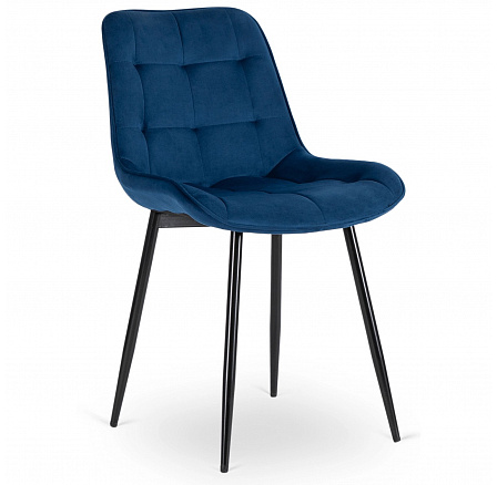 Stolička CHRIS Modrá Zamatová