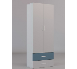 Šatní skriňa LUMIK 2DS Kašmír Modrá