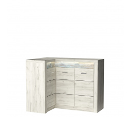 Komoda INDIANAPOLIS I15 Craft Biely Opačná