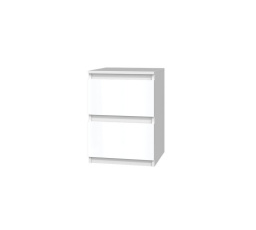 Nočný stolík MALVÍNA M2, Biely lesk