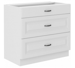Kuchynská dolná skrinka STIPE 80 D 3S BB, Biela