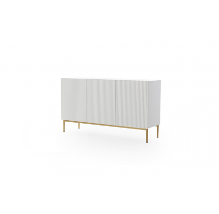 Komoda Nicole 150, biely mat / zlatá Komoda Nicole 150, biely mat / zlatá
