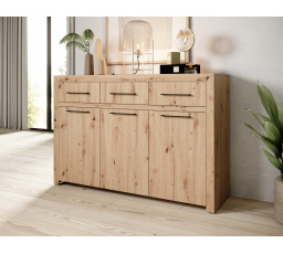 Trojdverová komoda JANEZ Artisan+Black