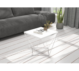 Konferenčný stolík DIANA 50x50 Biela+Biela