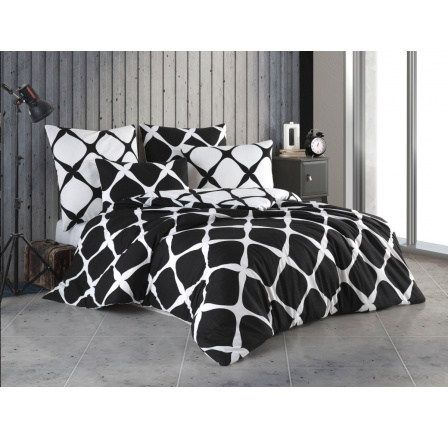 Bavlnený obliečka na vankúš Noir 50x50