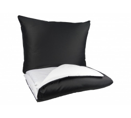 Francúzske obliečky Satén UNI DUO 240x200, 70x90cm čierna/biela