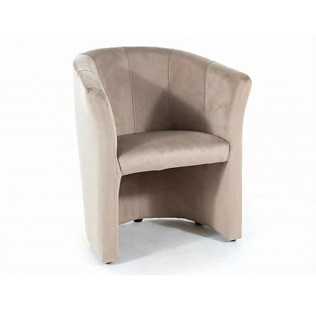 Kreslo TM-1 VELVET, Béžová Bluvel 40/Wenge