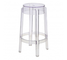 Barová stolička Duch, priehľadná. 66 cm