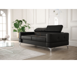 Sofa TOSCANIA II 180 cm prírodná koža - čierna koža