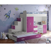 Vyvýšená posteľ PARADISE 5, Kašmír Ružová lesk