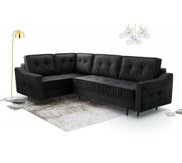 Rohová sedacia súprava L Amalia - čierna
