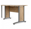 Rohový písací stôl OFFICE 80400/303, Dub sonoma/Strieborná