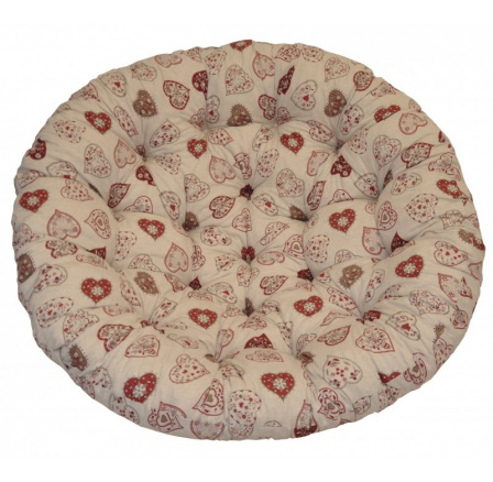 Vankúš na kreslo papasan 100 cm s motívom červeného srdca