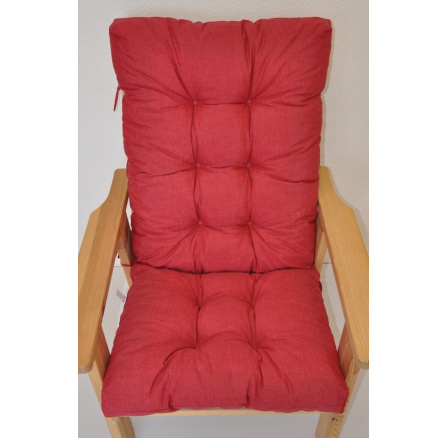 Vankúš pre záhradné kreslo vysoký - bordová látka