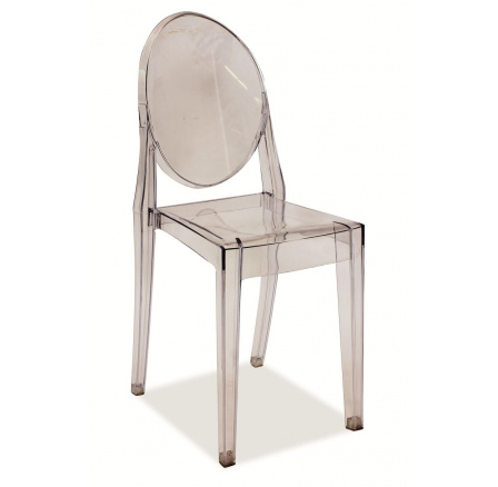 Jedálenská stolička MARTIN, transparentná, stohovateľná
