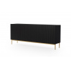 TV komoda Nicole, čierny mat / zlaté nohy