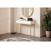 Toaletný stolík Nicole, biela matná / zlaté nohy