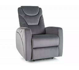 Rozkladacie kreslo KRONOS, Velvet Sivá Bluvel 14