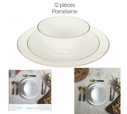 Súprava riadu Erina 12-dielna biela