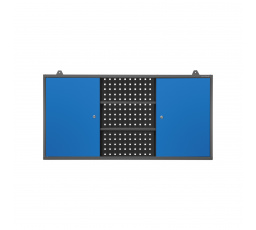 Závesná skrinka do garáže BEN, 1200 x 600 x 200 mm, antracitovo-modrá