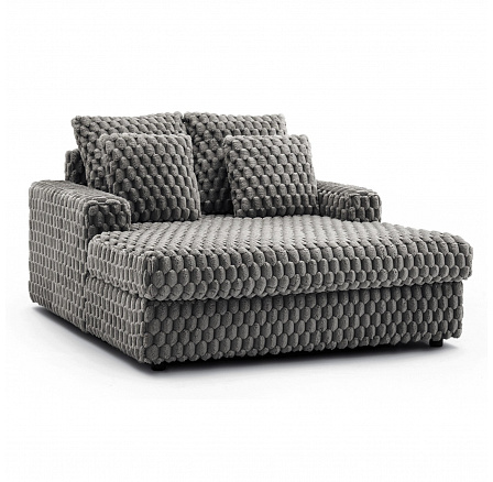 Kreslo Relaxačné KOBEL Sivé Plyšové