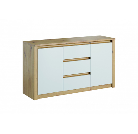 Komoda MALTA K2DP, Dub Artisan + biela Komoda MALTA K2DP, Dub Artisan + biela