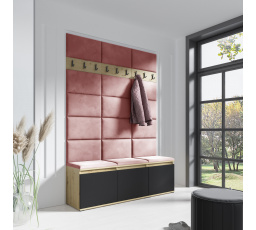 Predsieňová stena EMI 6, Trinity 23/Artisan + Black