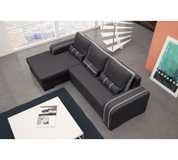 Rohová sedacia súprava Perry L tm.sivá/sv.sivá