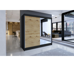Šatníková skriňa Taisa I 180 black/artisan