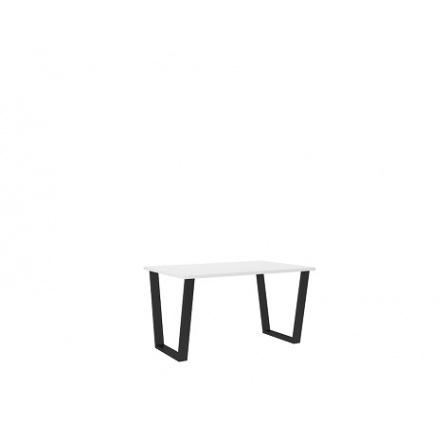 CELINE NEW - Jedálenský stôl s. 138 x 75 x 67, laminovaný biely/čierny kov (KARTÓN = BALENIE) "LP" (Z)