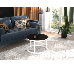 Konferenčný stolík RINEN Biela+Čierna